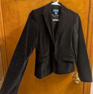 Ann Taylor Women's Classic Black Velvet Blazer